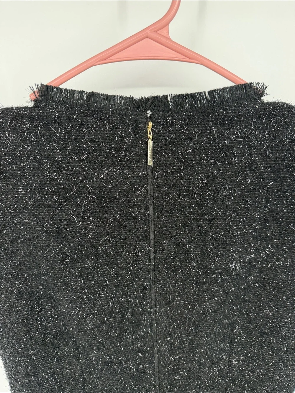 Kate Spade Sleeveless Black tencel Tweed wool blend Dress NWT size 0